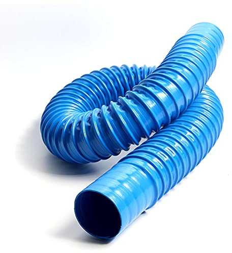 PVC-Blau-Lüftungsrohr, Gummi, Kunststoffbalg, Industrieschlauch, Abgas-Teleskopröhre-50mm * 1m.