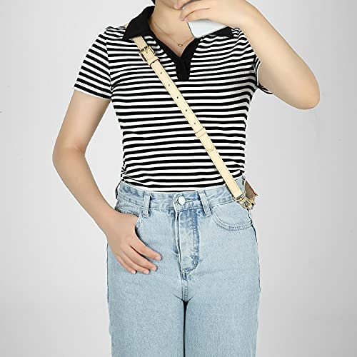 Senral Schulterriemen für Taschen Non Tanned Vachetta Riemen Leder Crossbody Strap Ersatz 41''-50 ''Für Tasche Metis Alma Speedy Artsy Eva
