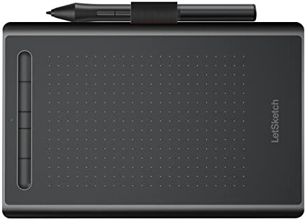 LetSketch 9622 Graphics Drawing Tablet, 5.25 x 3.5 Inches Digital Tablet with 8192 Battery-free Stylus & 5 Hotkeys, Drawing Tablet for E-learning, OSU, Art Work