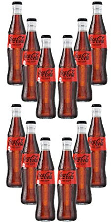 Coca Cola Zero 12er Set Zero Sugar 12x 0,33L inkl. Pfand MEHRWEG Glas Zuckerfrei