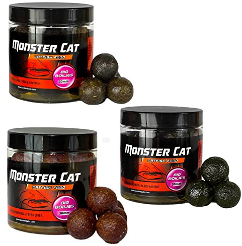 Tandem Baits Monster Cat Big Boilies Wels-Boilies Flavour Mix | Wels Angeln ohne Mühe | Köder zum Große-Fische-Angeln | Angelzubehör für Profis & Hobby-Angler 30 mm 330 g