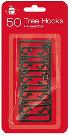 Giftmaker Set 50 Reusable Plastic Christmas Tree Bauble Hooks Hanging Decoration