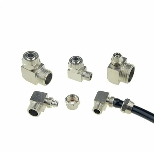Pneumatischer Luft-Schnellverbinder aus verkupfertem Nickel 4 6 8 10 12 mm Schlauchrohr 1/8 1/4 1/2 Gewinde RO Wasser Gas Adapter Rohrverschraubung-KNPL,3I8 Zoll OD Schlauch,M6
