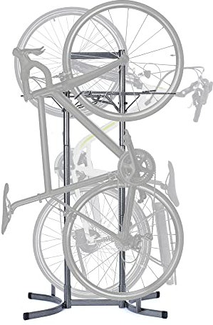 Delta Cycle & Home Heavy Duty 2-Bike Upright Stand for Two Bikes - Lightweight Freestanding Bike Storage Rack - Tool-Free Adjustable Bike Stand for E-Bikes and Mountain & Road Bikes (HDRS6200)