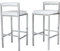 Wahson Barhocker 2er Set Metall Barstuhl Barhocker mit Lehne, gepolsterte Küchenhocker Thekenhocker mit Metallbeine für Hausbar/Kücheninsel 96cm,Weiß