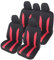 Auto Accessori Lupex - Copri sedili Auto Universali LS09 | Colore Rosso | Set Anteriori e Posteriori | Poliestere | No Suv