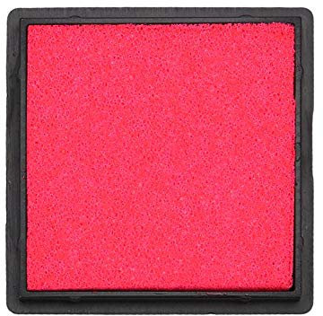 AMZLORD 1x Stempelkissen, Kinder Stempelkissen Fingerabdrücke Ungiftig Abwaschbar Stamp Pad for Leinwand Hochzeit, Papier Handwerk Stoff, Scrapbook, Geburtstag, Stoffmalerei - Rot