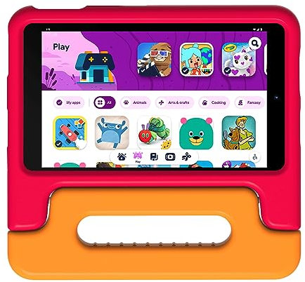 Nokia T10 Kids Edition | Included Case | Android 12 | 8-Inch Screen | Tablet | US Version | 4/64GB | 8MP Camera | Orange/Red