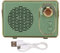 Cyrank Altavoz Bluetooth Retro, Bluetooth Portátiles De Estilo Clásico Antiguo con Subwoofer para Fiesta De Regalos(Verde)