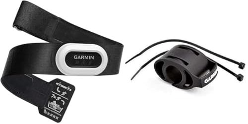 Garmin HRM-Pro Plus - Premium Chest Strap for Recording Heart Rate and Running Efficiency & Wrist Watch Bike/Trolley Mount for Forerunner smartwatches, Black