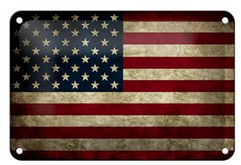 FEMER Blechschild Flagge 18x12cm Vereinigte Staaten Amerika USA