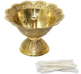 Universal Hub® Öllampe, traditionelles Messing, Lampe, indische Öllampe, Diya Aarti, Pfau, Diya, Hindu,Blumen Lampe deko Diyas, Pooja, Aarti, für Tempel, Diya, Lichter spirituelle deko Geschenke