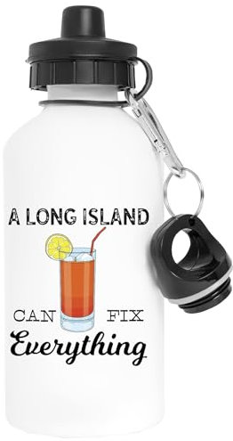 Vendax Funny Mixologist Cocktail Aluminium Weiß Wasserflasche Mit Schraubverschluss White Water Bottle With Screw Cap