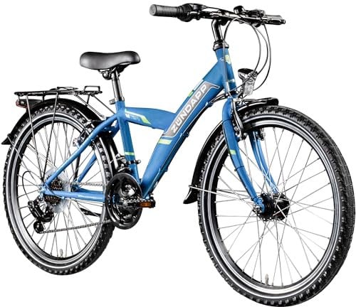 ZÜNDAPP M724 24 Zoll Fahrrad 130-145 cm Hardtail MTB Jugendrad Kinderfahrrad 21 Gang Mountainbike (blau, 35 cm)