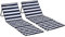 Outsunny Conjunto de 2 Esterillas de Playa Plegable Esteras Acolchadas con Respaldo Reclinable y Bolsa de Transporte para Jardín 142x51x40 cm Blanco y Azul