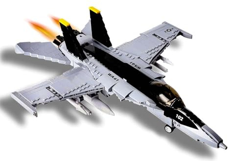 QLT QIAOLETONG 682 PCS Militär Flugzeug Klemmbausteine für Erwachsene