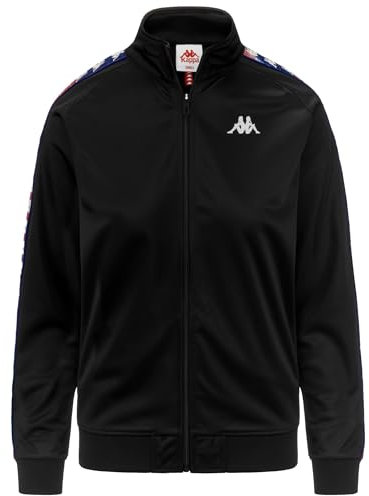 Kappa - Felpa con Zip, Donna, Nero, Poliestere, SPORT STREET, 222 BANDA WANNISTONGT, Taglia: M