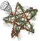 Amosfun Elegante Und Stabile Weihnachtsbaumspitze Aus Holz Stern-Ornament Weihnachtsbaum-Dekoration