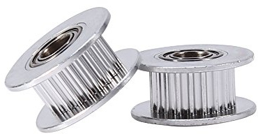 2 Stück Aluminium 5 mm Innendurchmesser Zahnriemen Umlenkrolle mit Kugellager für 3D-Drucker