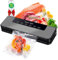 Vacuum Sealer, Hilifix 5-in-1 Food Vacuum Sealer Machine with 65 KPA Powerful Suction, 30MM Longer Seal Food Sealer for Dry and Moist Food Fresh Preservation with 10Pcs Vacuum Sealers Bags(Grey)