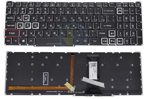RTDPART Laptop RGB Backlit Keyboard For ACER Predator Triton 300 PT315-51 PT315-51-7815 PT315-51-594J PT315-51-76VK Russian RU Black Colourful Backlit New