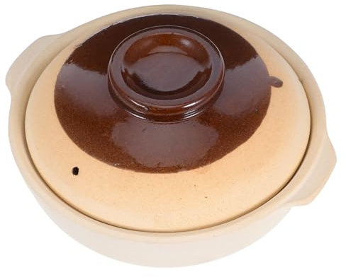 OHPHCALL Takeaway Casserole Clay Pot Lid Accessories Porridge Clay Pot Ceramic Handle for Traditional Cooking