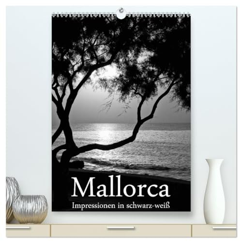 Mallorca Impressionen in schwarz-weiß (hochwertiger Premium Wandkalender 2026 DIN A2 hoch), Kunstdruck in Hochglanz: Mallorca Kalender in schwarz-weiß (CALVENDO Natur)