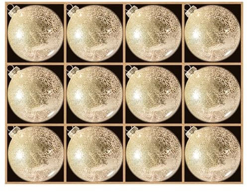 DN DECONATION Weihnachtskugeln Set, 12-teilig - Gold Mercury Glaskugeln 8cm | Matt, Christbaumkugeln mit Aufhängung für Weihnachtsbaum Deko, Hochzeit & Jubiläum Geschenk