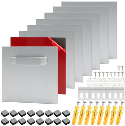 SRunDe 8 Pièces Crochet Autocollant Cadre Fixations 8x8CM Portante 5KG | pour Cadres Crochet Fixation Tableau Sur Cadre Accrocher Photos Panneaux Aluminium-Plastique Panneaux Décoratifs