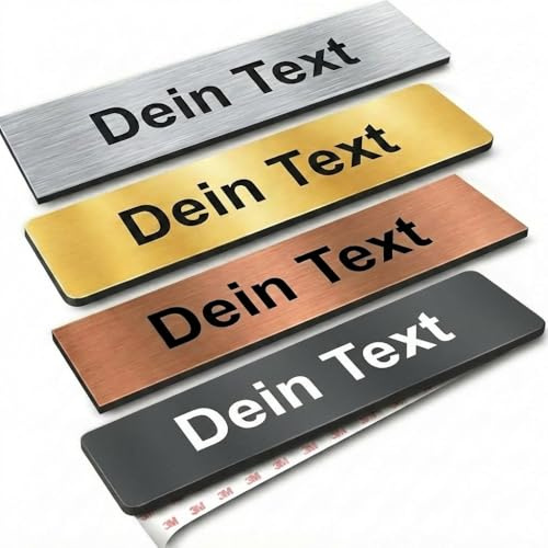 Pixadruck personalisiertes Türschild – selbstklebend und wetterfest – Namensschild für Klingel oder Briefkasten mit Gravur – Acrylschild (1 Stück)