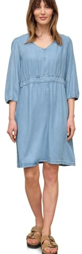 Street One Studio Damen Knielanges Kleid im Washed-Look