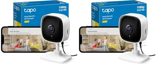 Tapo Wi-Fi Baby Monitor Smart Camera, Indoor CCTV, Works with Alexa & Google Home,1080p, 2-Way Audio,Night Vision, SD Storage,Baby Crying/Motion Detection Device Sharing C100,Packaging may vary