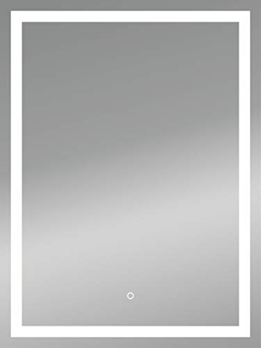 Kristallform. Leuchtspiegel FrameLight I - Beleuchteter Rechteckiger Kristallrahmen - 60 x 80 cm - Wandmontage