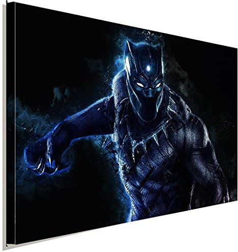 AK ART Black Panther Marvel Leinwandbild Kunstdruck Wandbild Wanddeko Mehrfarbig (70 x 50 cm)