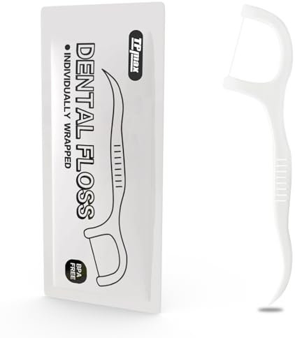 Zahnseide-Sticks, 500 Stück, einzeln verpackt, Zahnseide-Einzelpackungen, für Reisen, Hotels, Restaurants, Büro und Auto, flacher Reinigungsdraht, Zahnseide und Zahnstocher