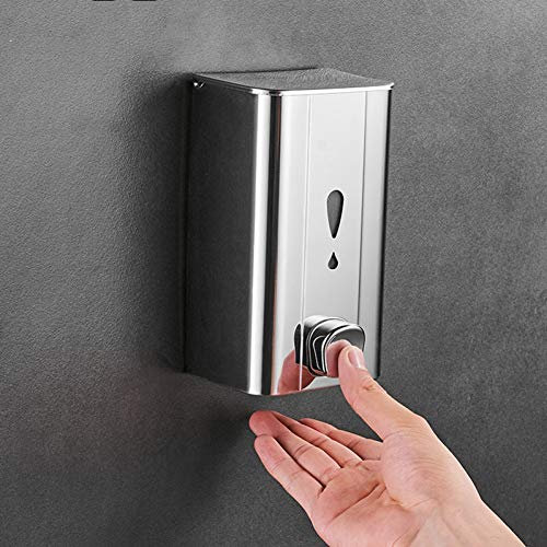 YHSGY Badezimmer Edelstahl Wandmontage Manuelle Doppelkopf-Duschgel Flasche Seifenspender Händedesinfektionsmittel 500Ml