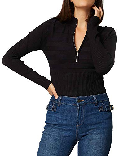 Morgan Damen Pull Manche Longue Col Roulé Zippé Menzip Pullover (1er Pack)