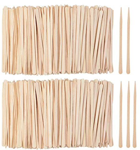 DiaoSnx 1200 Stück Holz Wachsstäbchen Wachspachtel Stäbchen Klein Wachsapplikator Stäbchen Holz Basteln Spatel Applikator für Haare, Augenbrauen Nase Entfernung (ohne Griff)