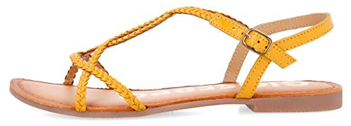 GIOSEPPO Ossian Sandales pour femme, Jaune moutarde, 36 EU
