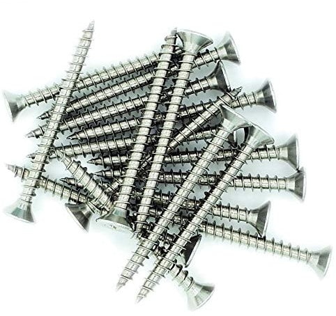 No.10 x 3.2 (5mm x 80mm) Pozi Countersunk Chipboard Screw - Stainless Steel (A2) (Pack of 20)