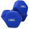 unycos - Kurzhanteln Neopren 2er Set von 3 kg, Rutschfest, Anti-Roll-Design, Bequemer Griff, Krafttraining, Fitness, Pilates, Training, Fitnessstudio (Blau)