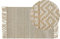 Beliani Rechteckiger Boho Teppich mit Langen Fransen beige 50x80 cm Dortyol