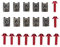 5 x 16mm Sganci Rapidi Carene Moto Motorbike Panel Bolts Chimenea U Tuerca Spire Clips Chimenea U Tuerca Spire Clips Kit Bulloni Corpo Carenatura Moto, 10x M5 Kit Bulloni Corpo Carenatura