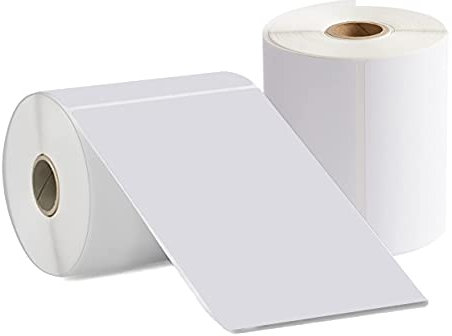 MFLABEL 2 Rolls 500 Labels 4” X 6”(101mm x 152mm) Direct Thermal Labels, 250 Labels Per Roll, Permanent Adhesive, White Mailing Postage Shipping Labels for Thermal Printer
