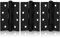 XFORT 4 Inch (100mm) Matt Black Ball Bearing Hinges, Steel Door Hinge for Wooden Doors (1.5 Pairs)