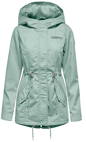ONLY Damen Übergangs-Jacke ONLLorca Canvas Parka mit Kapuze 15216452, Harbor Gray ,L