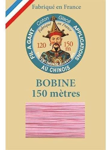 Sajou Bobine de Fil à Gant - Fil Patchwork et appliqué Fil Au Chinois - Fabriqué en France - Coloris 594 : Rose