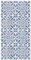 Panorama Vinyl Teppich Küche Lounge - Verschiedene Größen - (Hydraulic Fliesen Geometrisch Blau 80x150 cm)