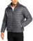 33,000ft Herren Steppjacke Packbare Übergangsjacke in Daunenjacken-Optik für Männer Gefütterte Pufferjacke Wasserabweisende Outdoorjacke mit Taschen für Herbst Frühlings Winter, Grau XL