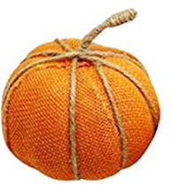 Generic 1 Stück Karierter Stoff Künstliche Kürbisse Festival Sackleinen Kürbisse Halloween Sackleinen Kürbisse Für Hochzeit im Herbst Thanksgiving Halloween Dekoration Neon Christbaumschmuck
